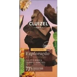Cluizel, Exploracao, 73% Dark Chocolate With Peanut And Mint Bar