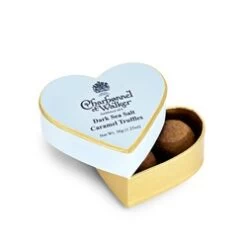 Charbonnel Et Walker, Mini Heart, Dark Sea Salt Caramel Truffles