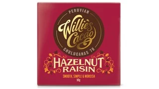 Willie's Hazelnut & Raisin Dark Chocolate Bar - Image 3