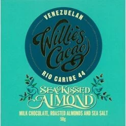 Willie's, Sea Kissed Almond, 44% Milk Chocolate Bar