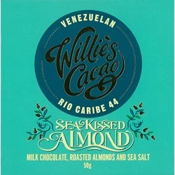 Willie's, Sea Kissed Almond, 44% Milk Chocolate Bar