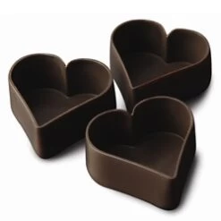 Heart Shaped, Dark Chocolate Cups