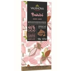 Valrhona Bahibe Roasted Almond 46% Milk Chocolate Bar