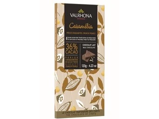Valrhona Caramelia Crunchy Biscuit 36% Milk Chocolate Bar - Image 2