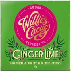 Willie's Ginger Lime Dark Chocolate Bar