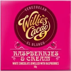 Willie's Raspberry & Cream White Chocolate Bar