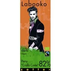 Zotter, Labooko Peru Criollo Blend, 82% Dark Chocolate Bar